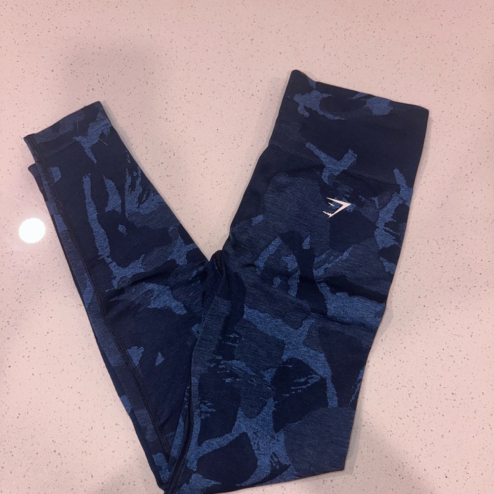 Blue Camo Gymshark Seamless Leggings